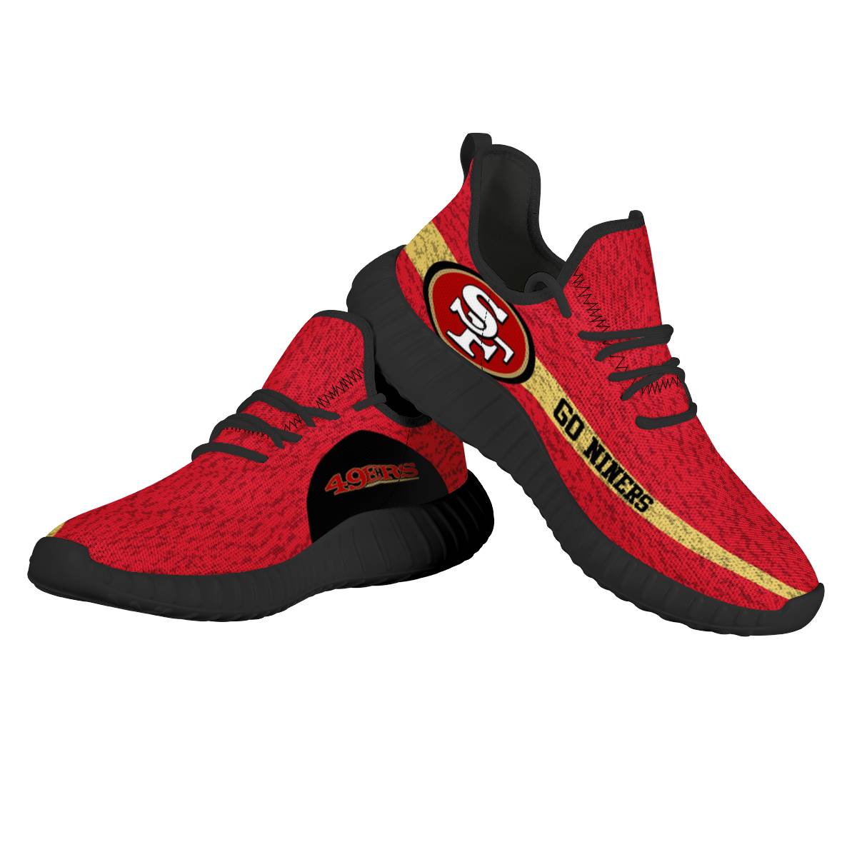 Men's NFL San Francisco 49ers Mesh Knit Sneakers/Shoes 001